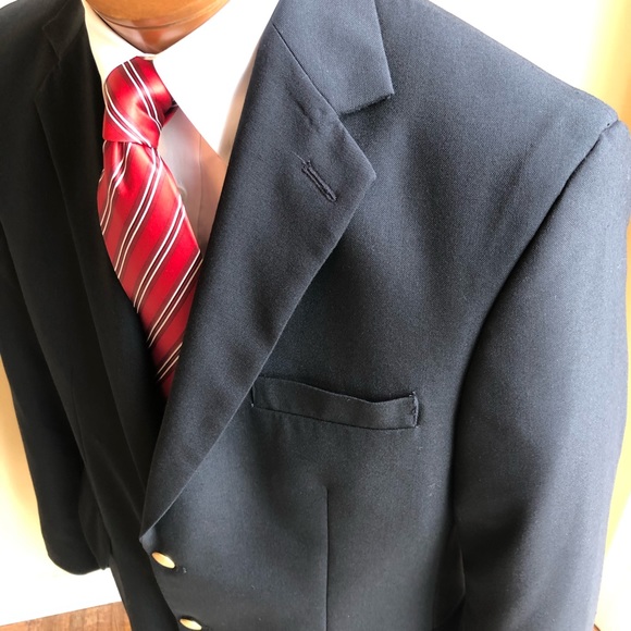 Lands’ End Classic Black Blazer Size 42 - Picture 8 of 15